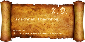 Kirschner Domonkos névjegykártya